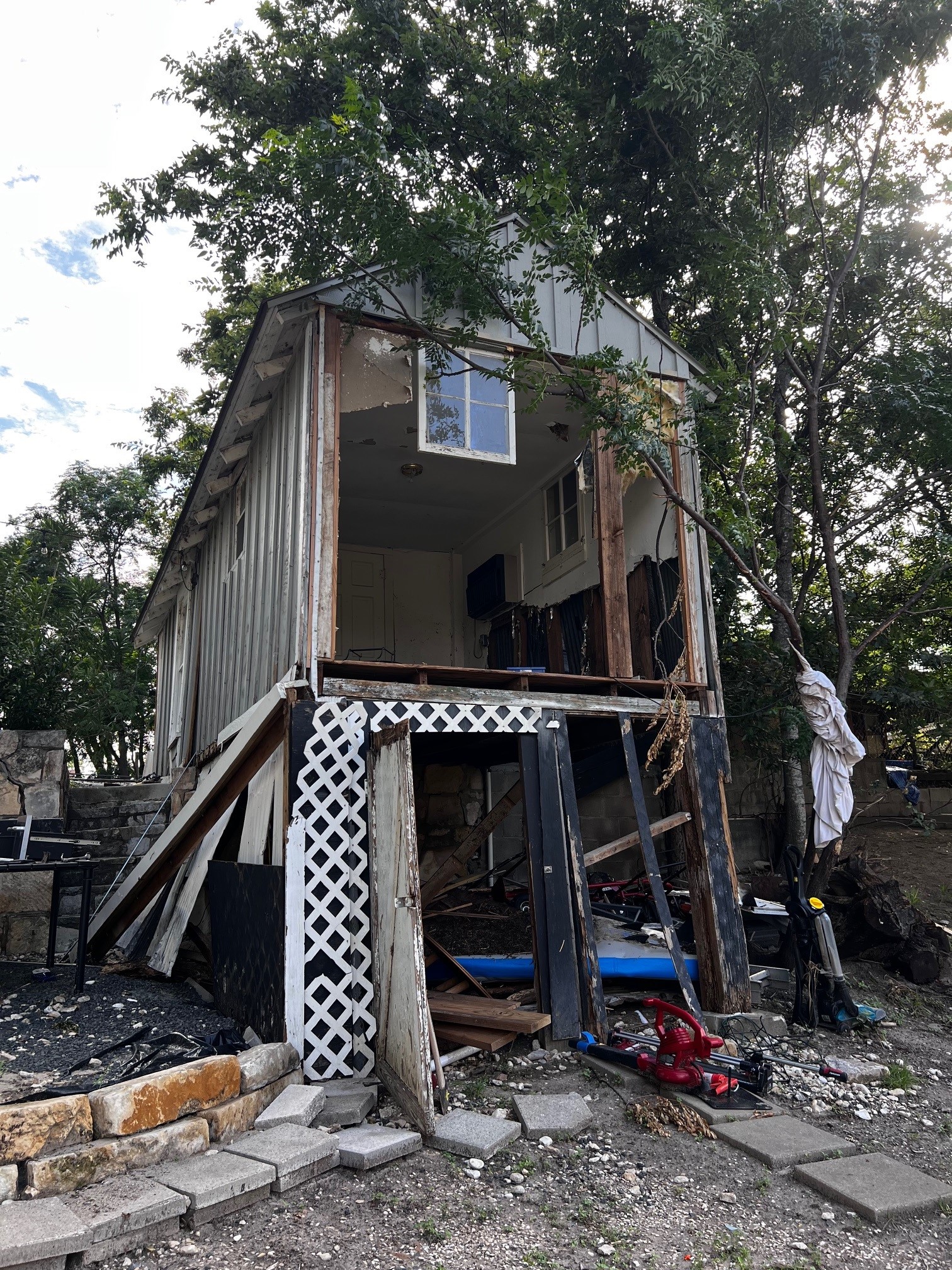 Damage left behind from the 2025 Kerrville Flood